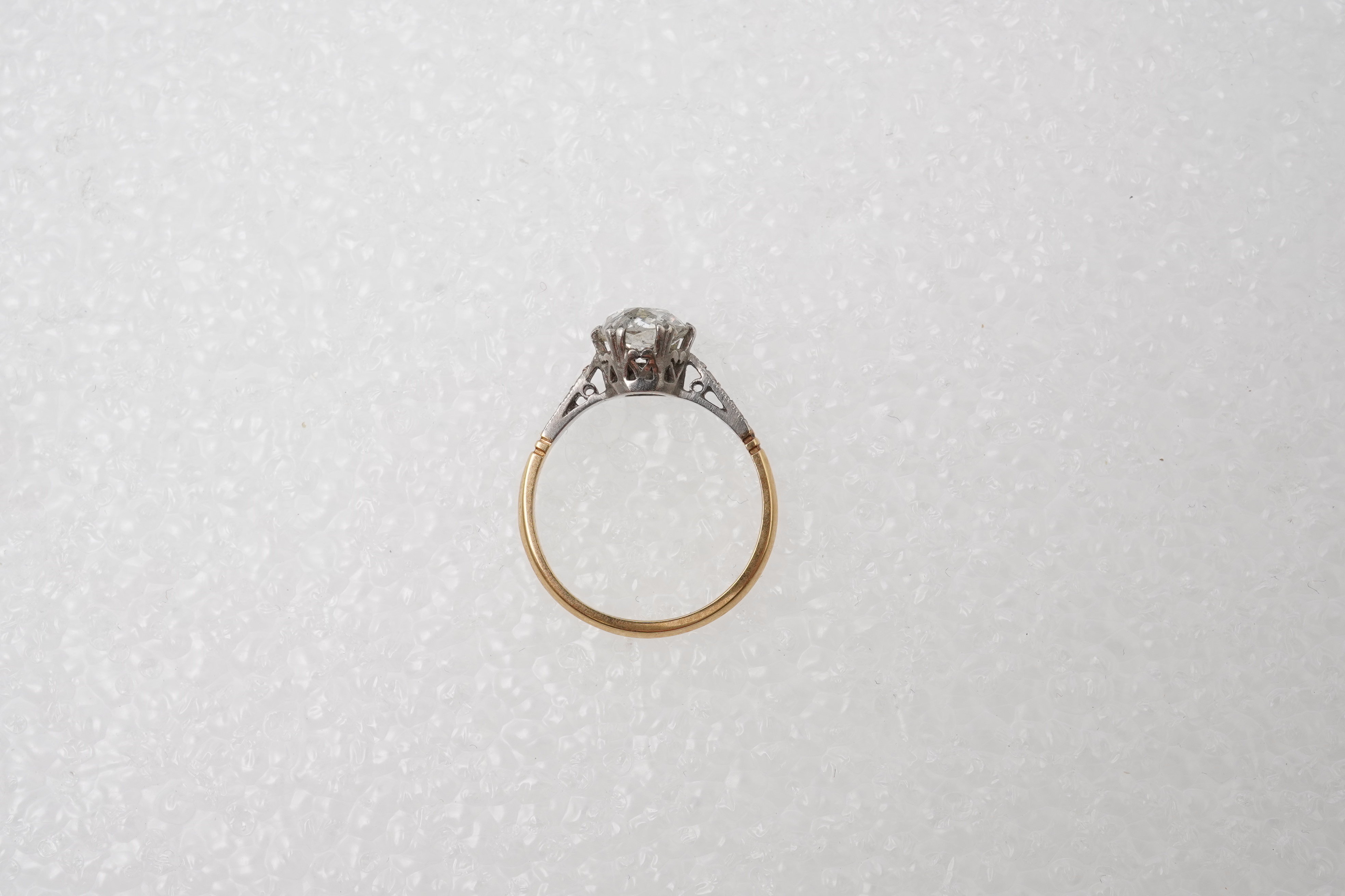 A solitaire diamond ring, early 20th century